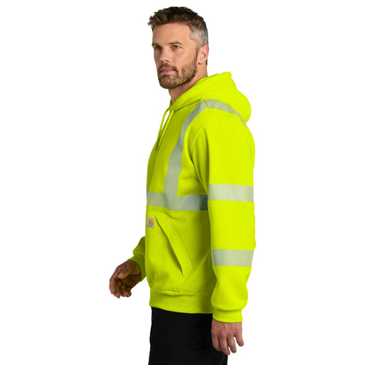 Carhartt® ANSI 107 Class 3 Hooded Sweatshirt - Brite Lime