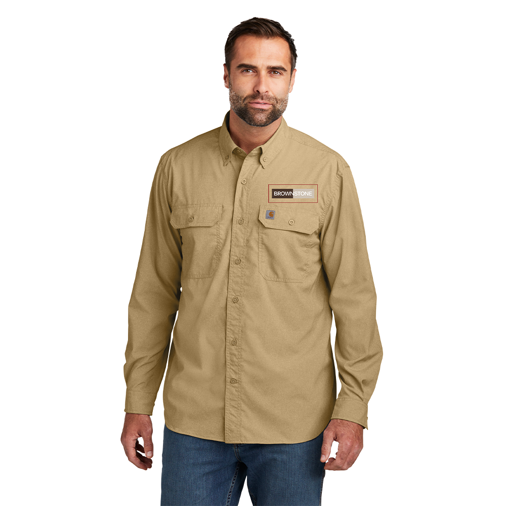 Carhartt Force® Solid Long Sleeve Shirt - Dark Khaki