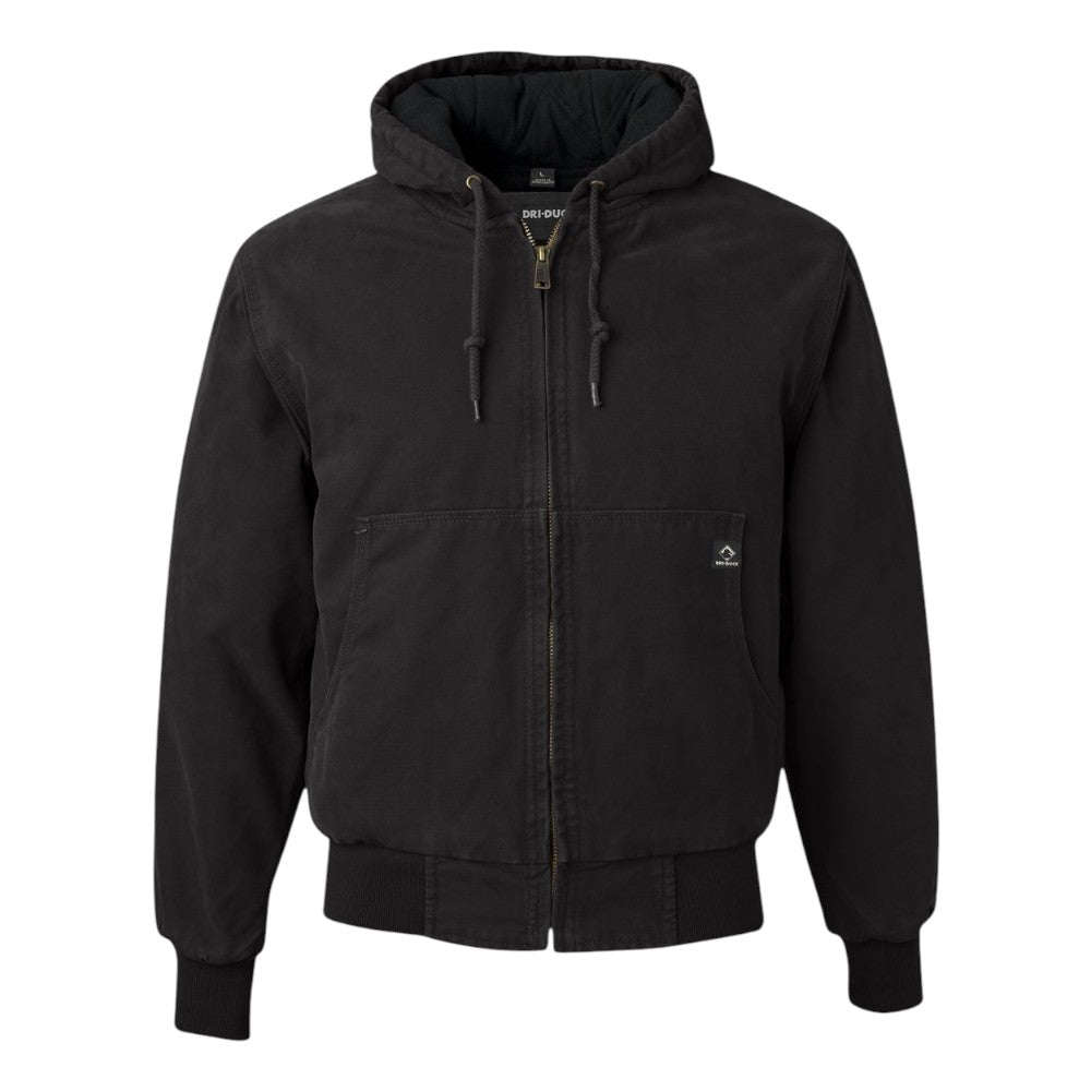 Dri-Duck Men's Cheyenne Boulder Cloth™ Hooded Jacket with Tricot Quilt Lining - Black