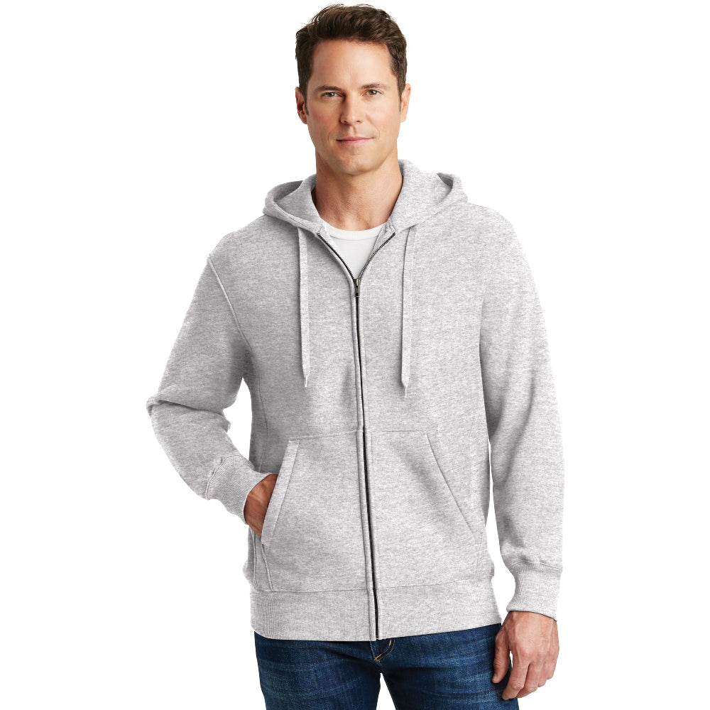 Sport-Tek® Super Heavyweight Full-Zip Hooded Sweatshirt - Athletic Heather