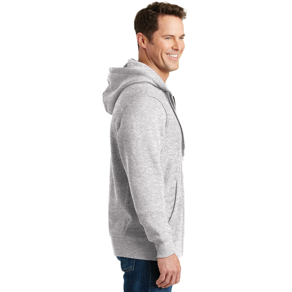 Sport-Tek® Super Heavyweight Full-Zip Hooded Sweatshirt - Athletic Heather
