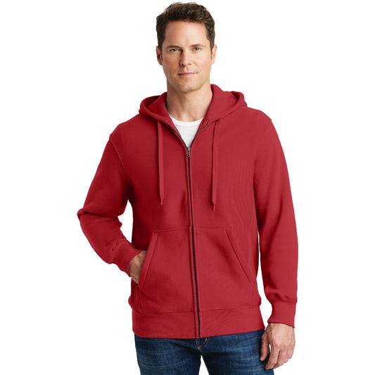 Sport-Tek® Super Heavyweight Full-Zip Hooded Sweatshirt - Red
