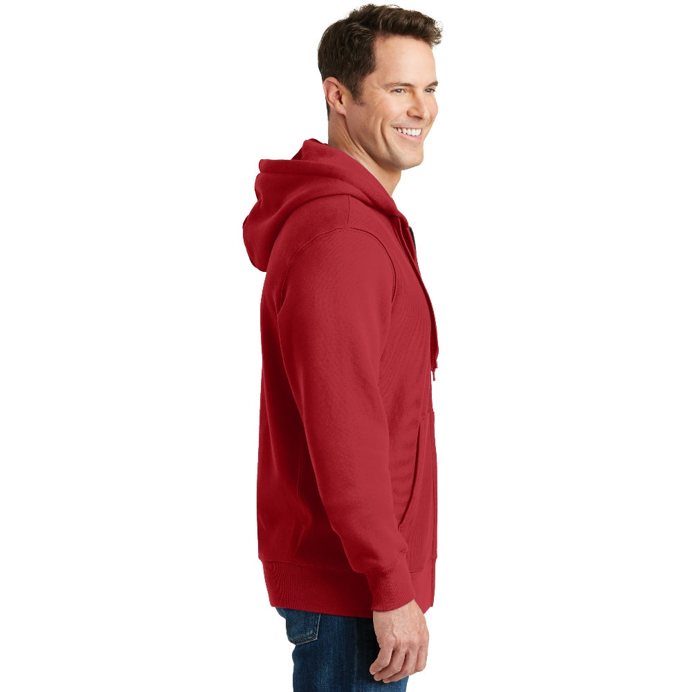 Sport-Tek® Super Heavyweight Full-Zip Hooded Sweatshirt - Red
