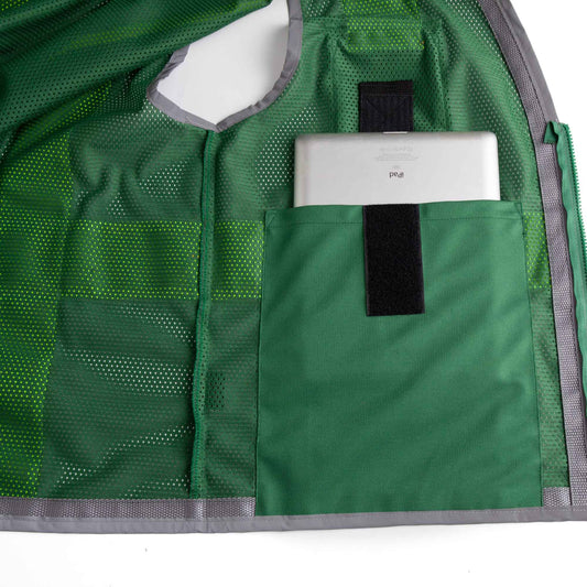 GSS Safety Vest 1712 Enhanced Visibility Hype-Heavy Duty Safety Vest - Dark Green