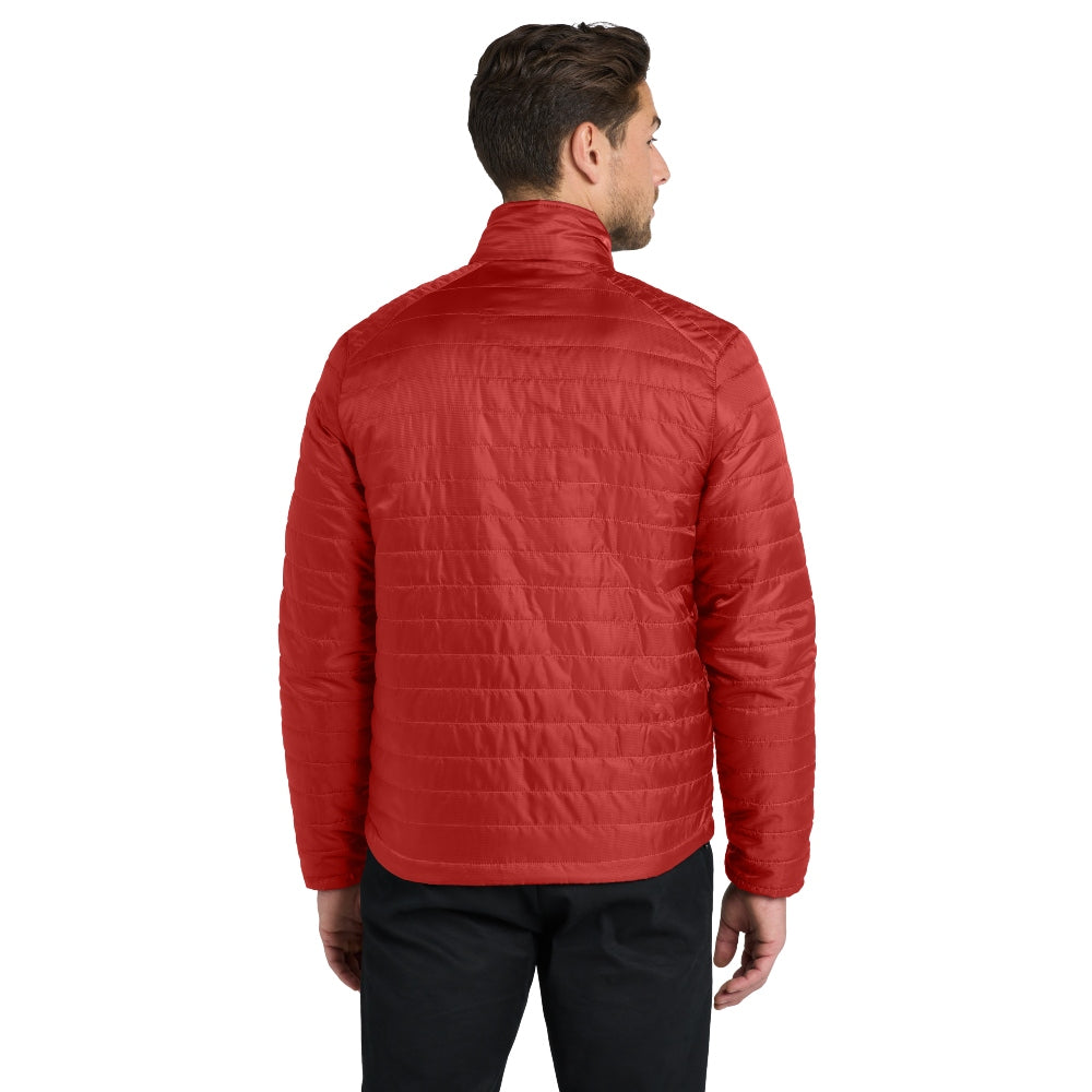 Port Authority® Packable Puffy Jacket - Fire Red/Graphite