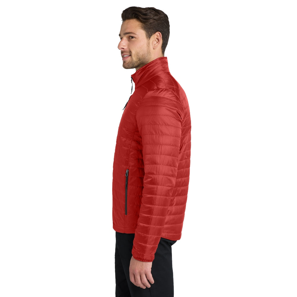 Port Authority® Packable Puffy Jacket - Fire Red/Graphite