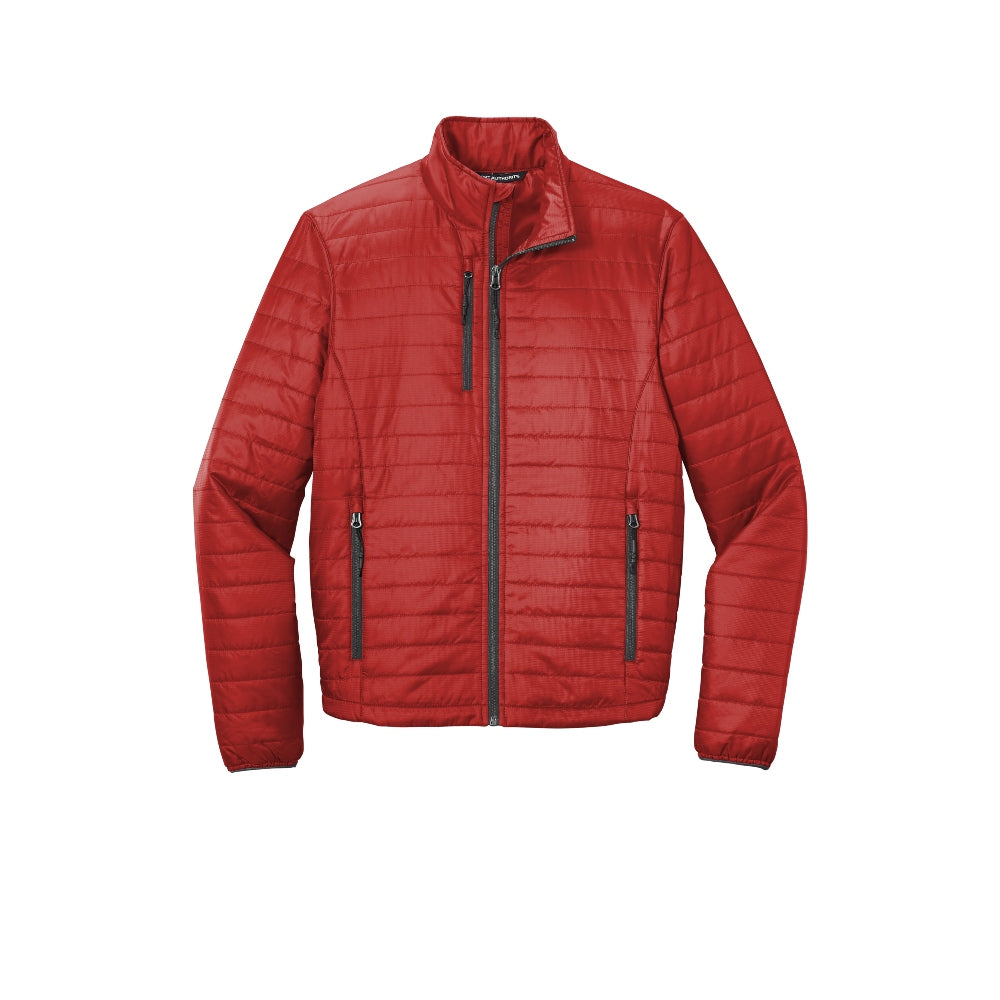 Port Authority® Packable Puffy Jacket - Fire Red/Graphite