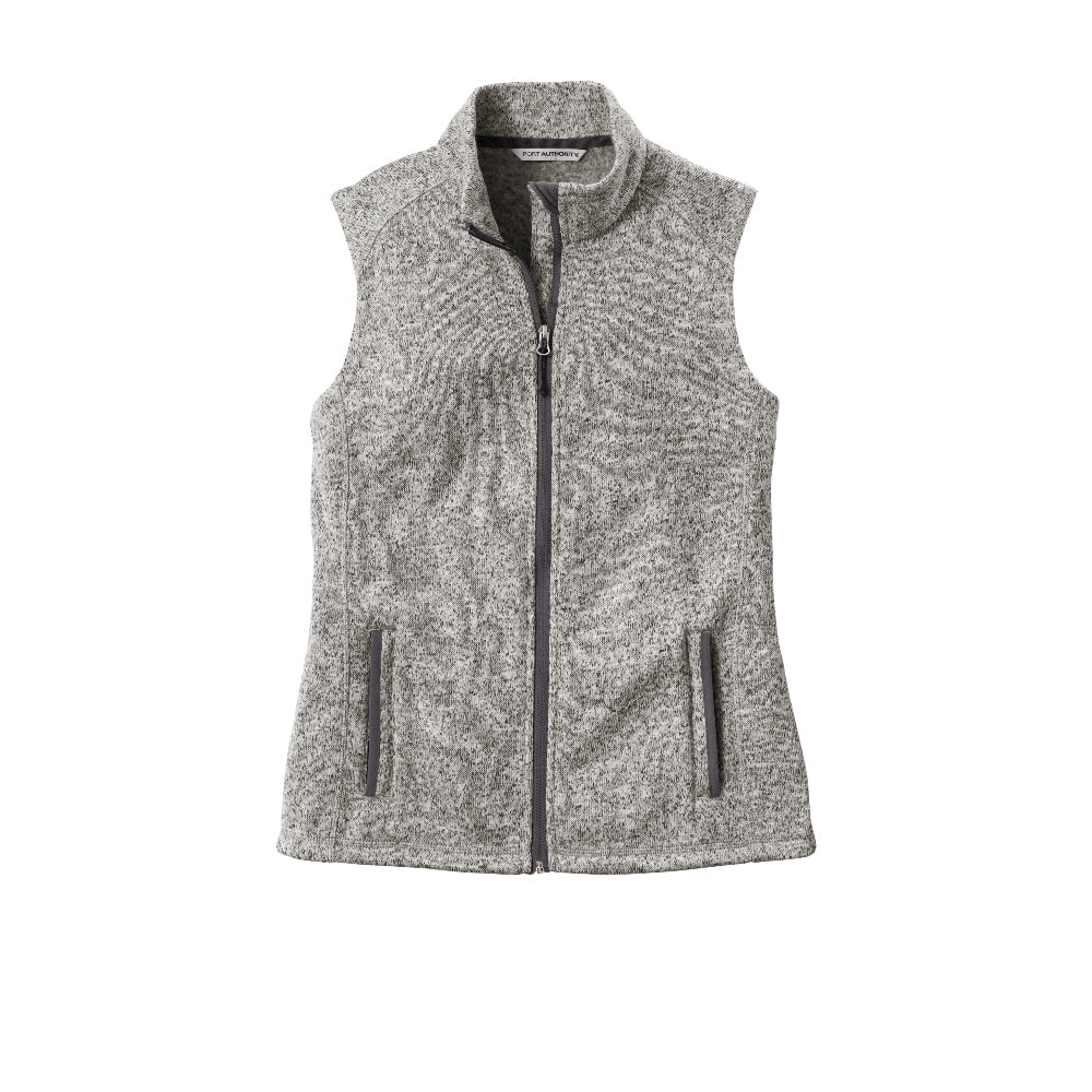 Port Authority® Women's Sweater Fleece Vest - Grey Heather