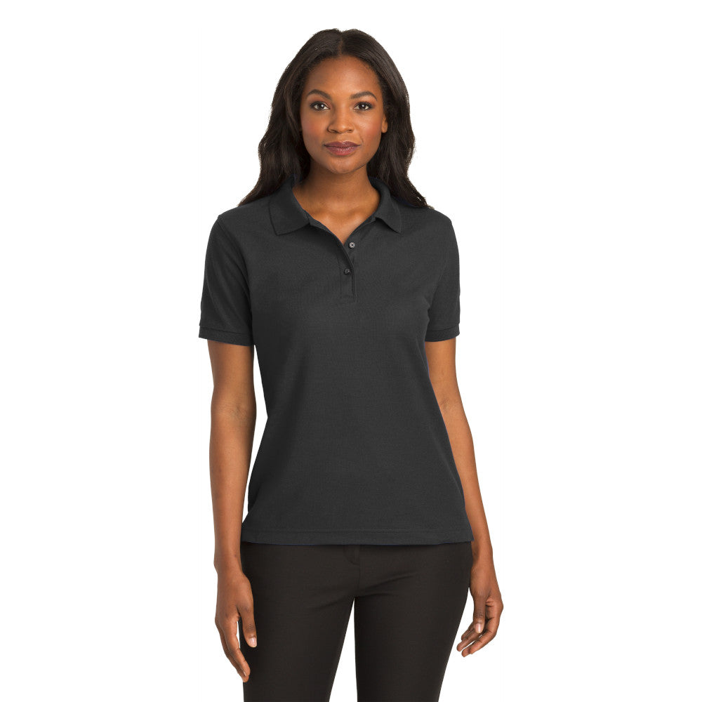 Port Authority® Women's Silk Touch™ Polo - Charcoal Heather Grey