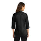 Port Authority® Women's 3/4-Sleeve SuperPro™ Twill Shirt - Black