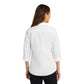 Port Authority® Women's 3/4-Sleeve SuperPro™ Twill Shirt - White