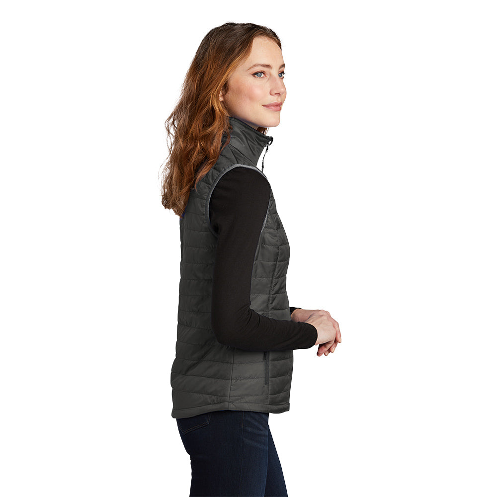 Port Authority® Women's Packable Puffy Vest - Sterling Grey/Graphite