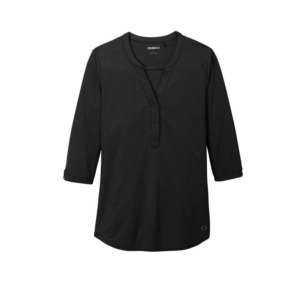 OGIO® Women's Jewel Henley - Black