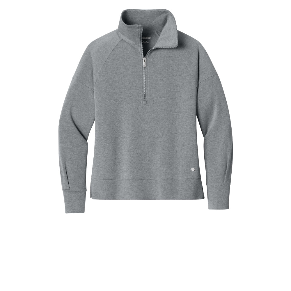 OGIO® Women’s Luuma 1/2-Zip - Petrol Grey Heather
