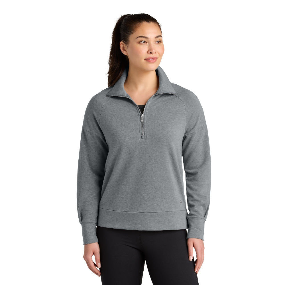 OGIO® Women’s Luuma 1/2-Zip - Petrol Grey Heather