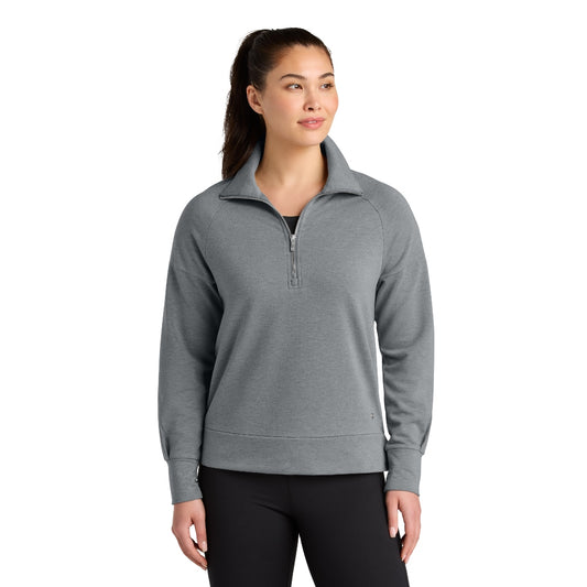 OGIO® Women’s Luuma 1/2-Zip - Petrol Grey Heather