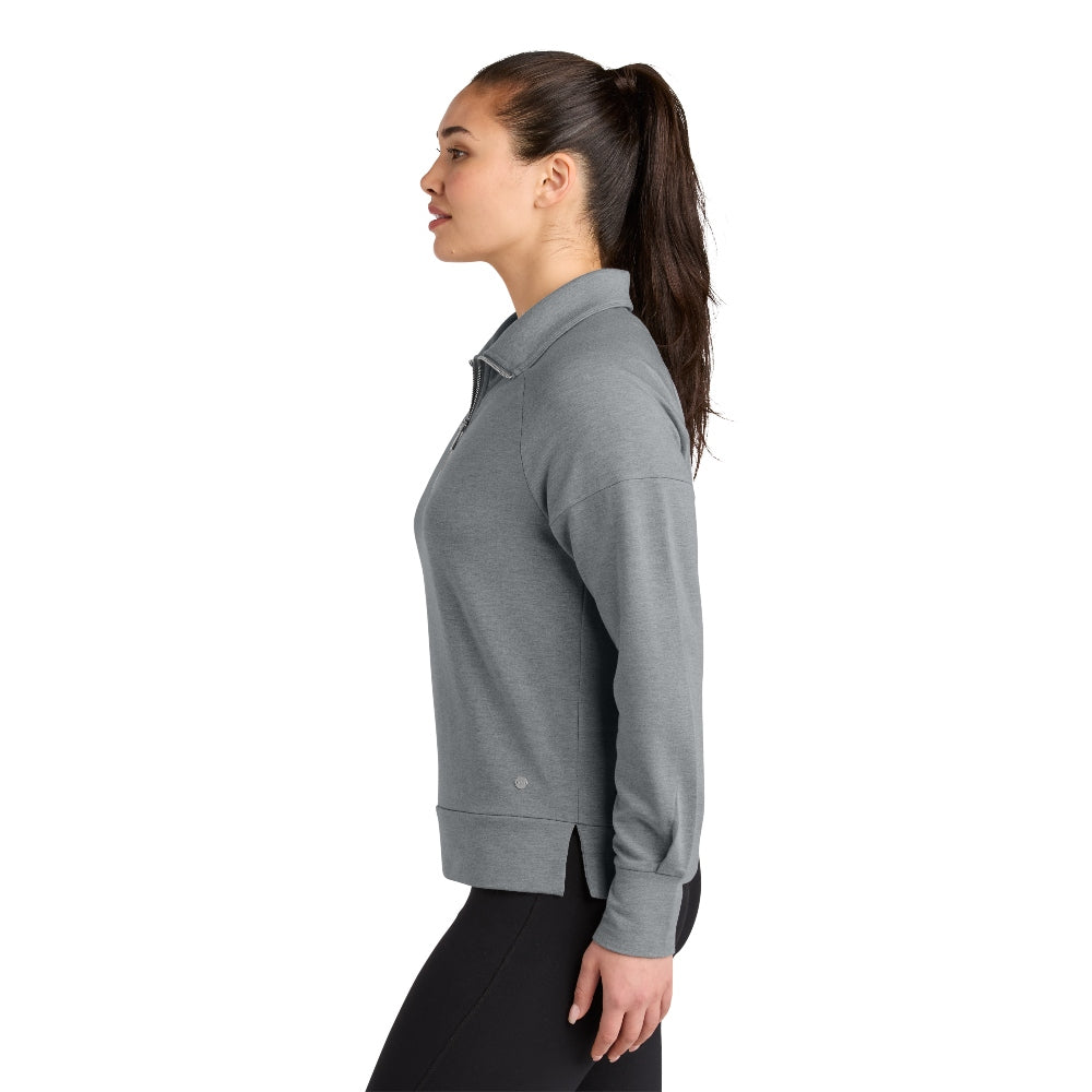 OGIO® Women’s Luuma 1/2-Zip - Petrol Grey Heather