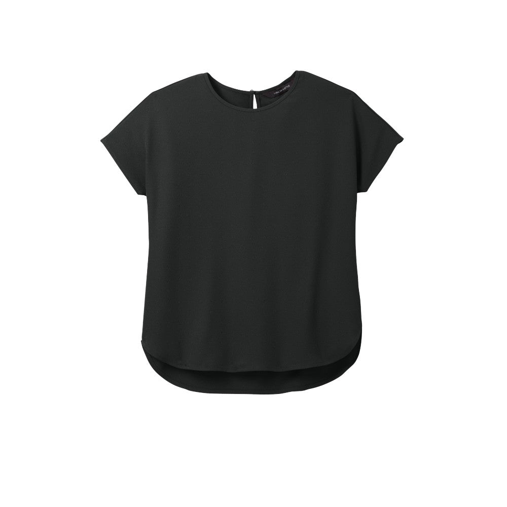 Mercer+Mettle® Women's Stretch Crepe Crew - Deep Black