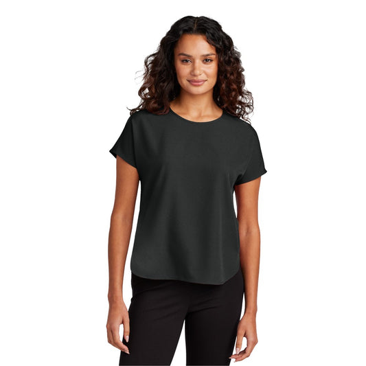 Mercer+Mettle® Women's Stretch Crepe Crew - Deep Black