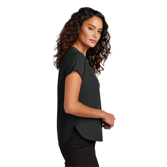 Mercer+Mettle® Women's Stretch Crepe Crew - Deep Black