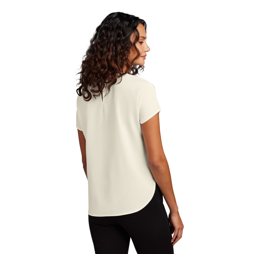 Mercer+Mettle® Women's Stretch Crepe Crew - Ivory Chiffon