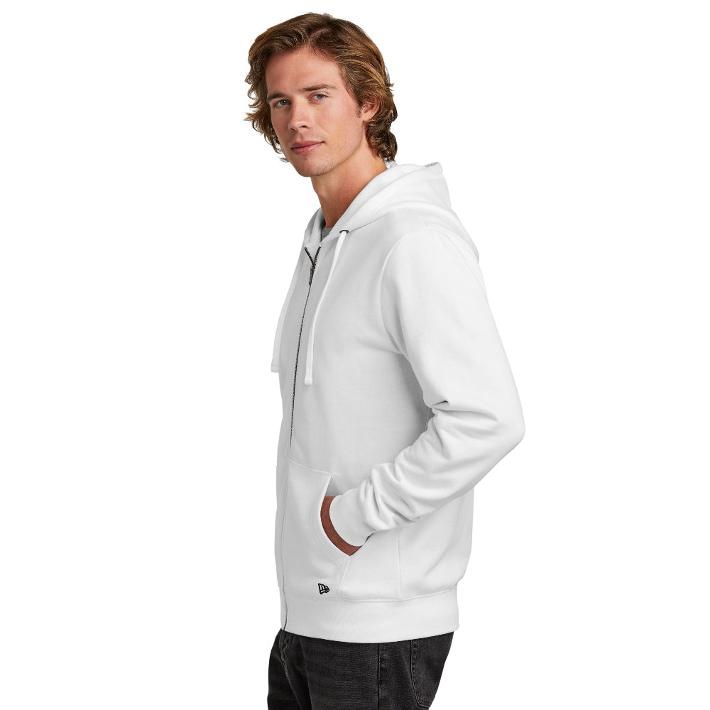 New Era® Comeback Fleece Full-Zip Hoodie - White