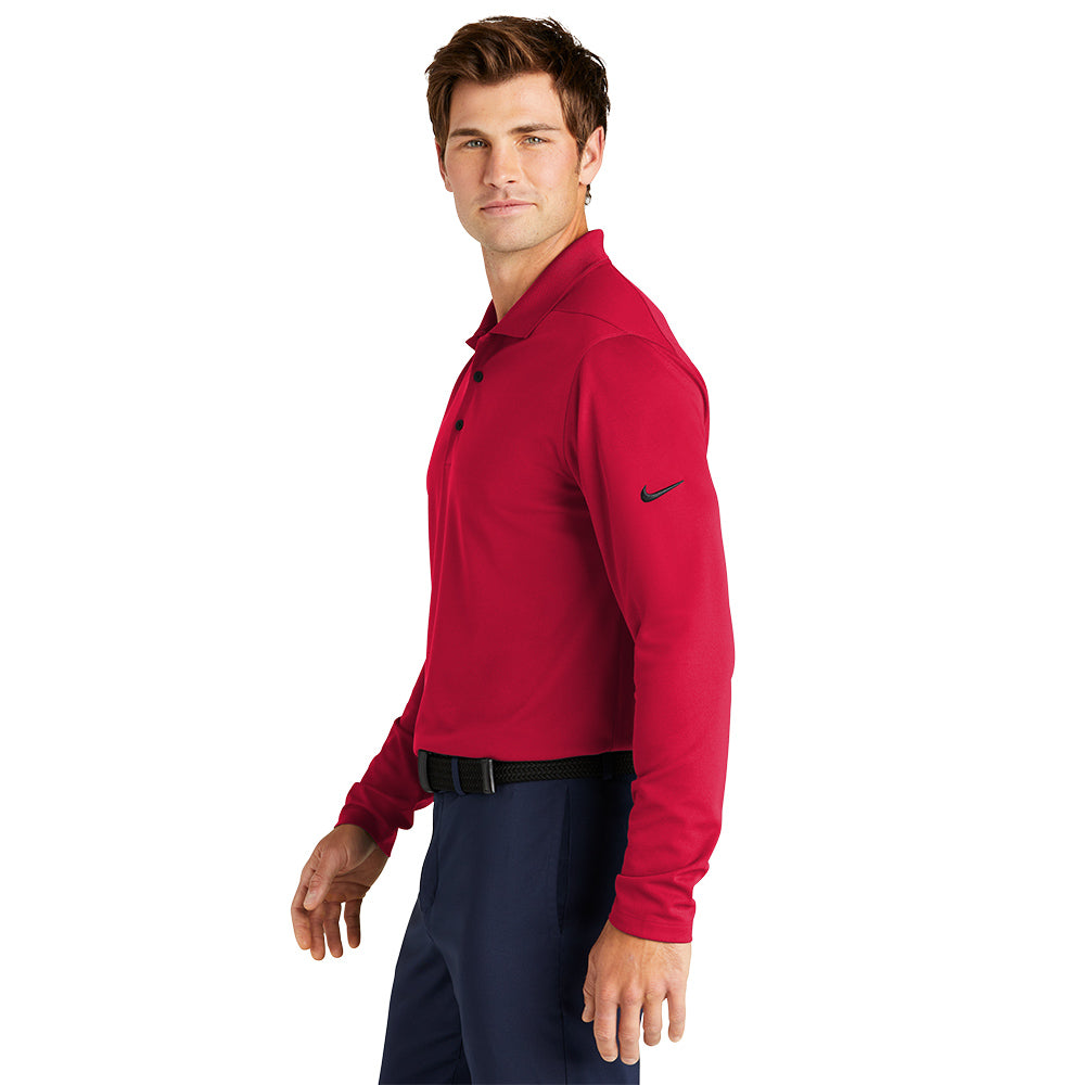 Nike Dri-FIT Micro Pique 2.0 Polo Long Sleeve - Red