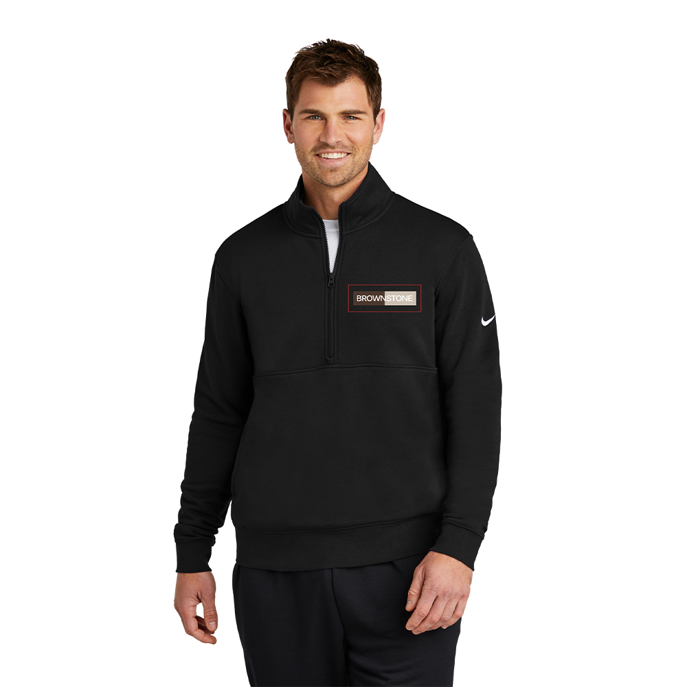 Nike Club Fleece Sleeve Swoosh 1/2-Zip - Black