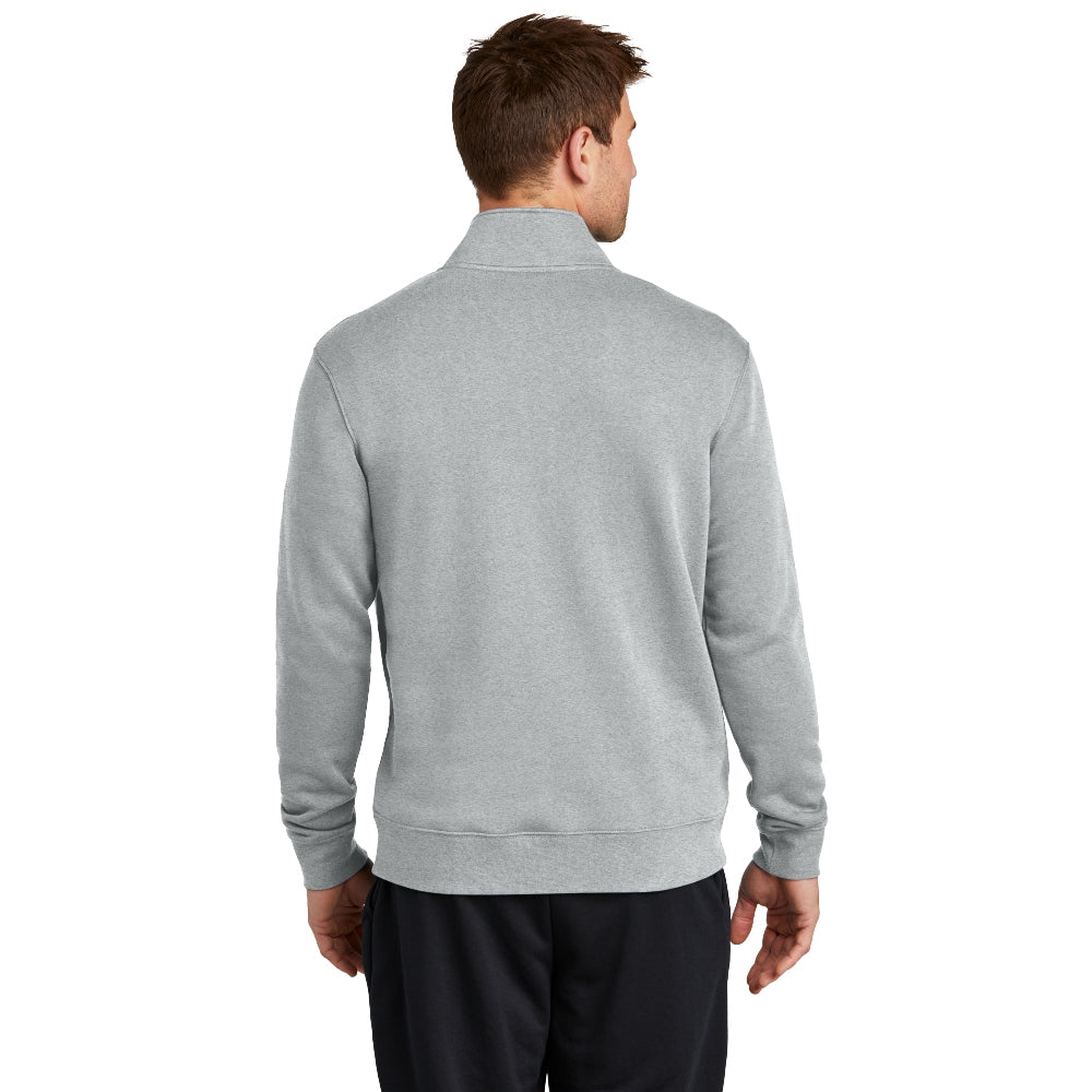 Nike Club Fleece Sleeve Swoosh 1/2-Zip - Dark Grey Heather