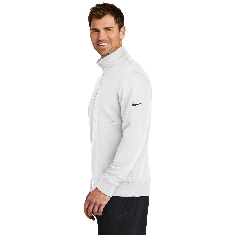 Nike Club Fleece Sleeve Swoosh 1/2-Zip - White