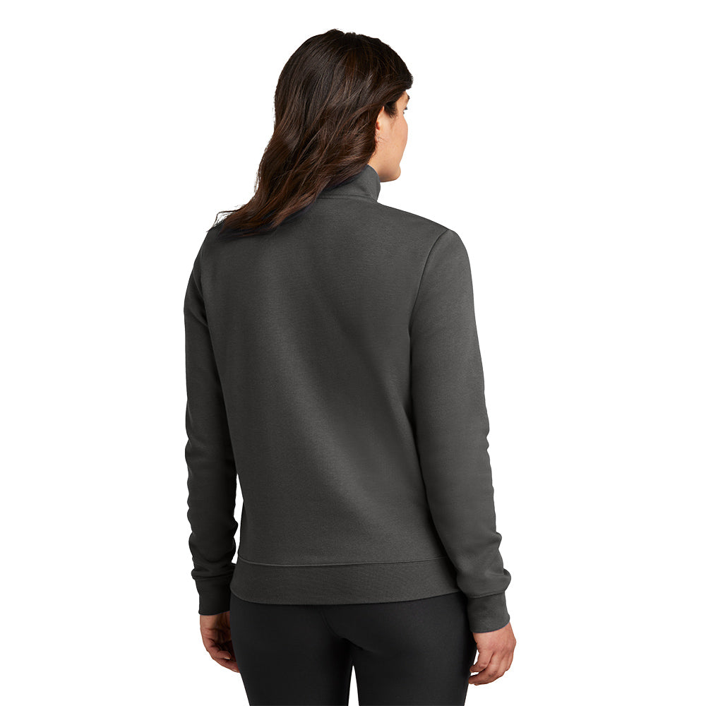 Nike Women's Club Fleece Sleeve Swoosh 1/2-Zip - Anthracite