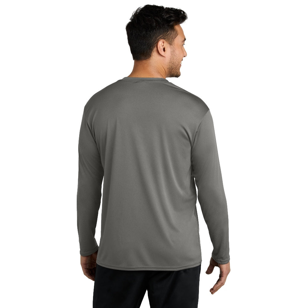Port & Co™ Long Sleeve Performance Tee - Grey Concrete