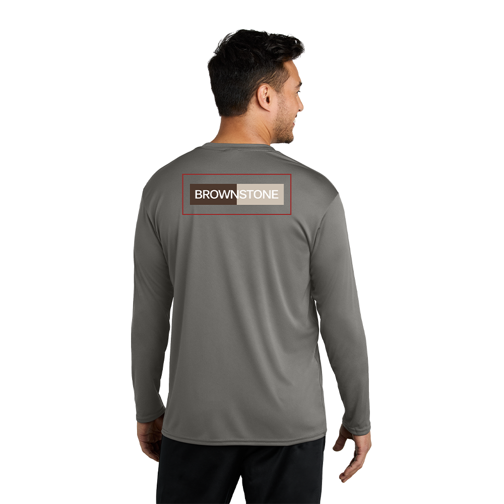 Port & Company® Long Sleeve Performance Tee - Grey Concrete