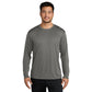 Port & Co™ Long Sleeve Performance Tee - Grey Concrete