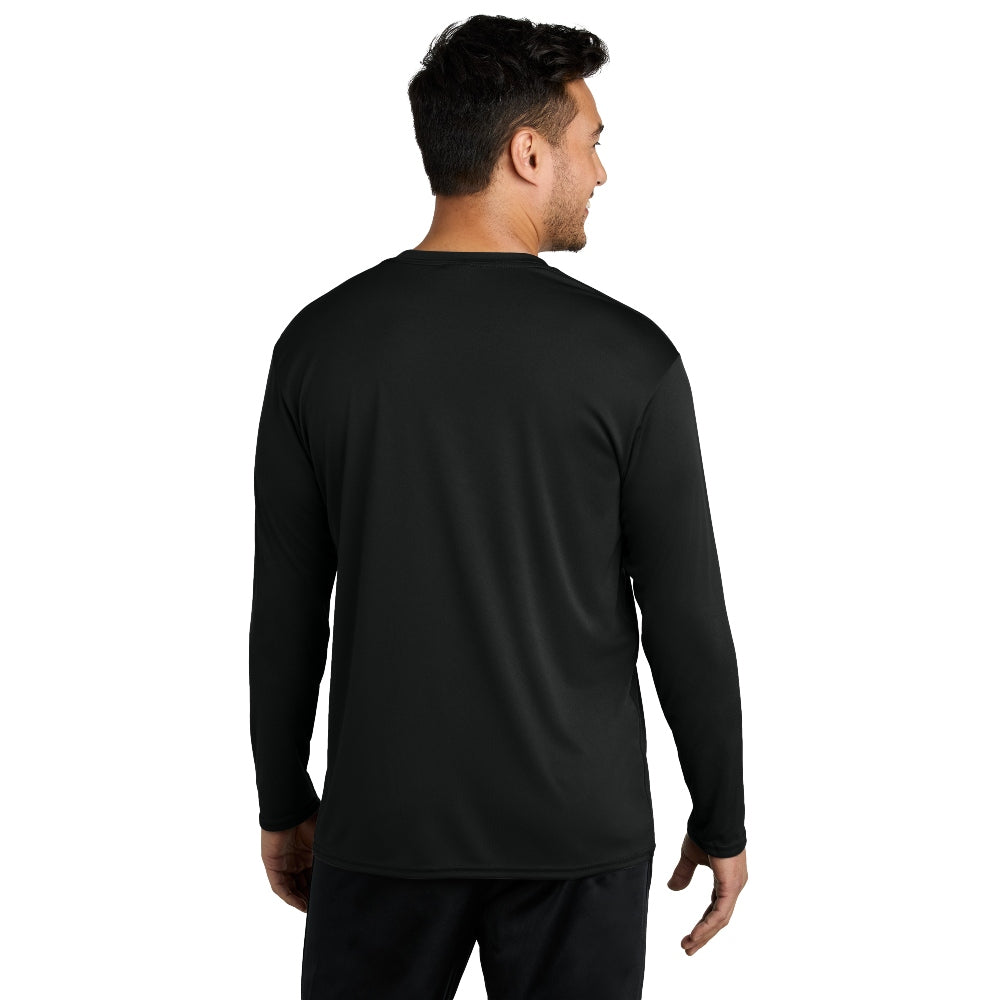Port & Co™ Long Sleeve Performance Tee - Jet Black