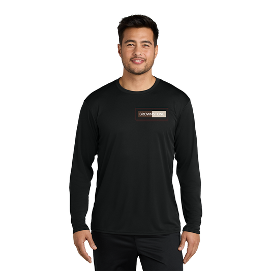 Port & Company® Long Sleeve Performance Tee - Black