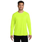 Port & Co™ Long Sleeve Performance Tee - Neon Yellow
