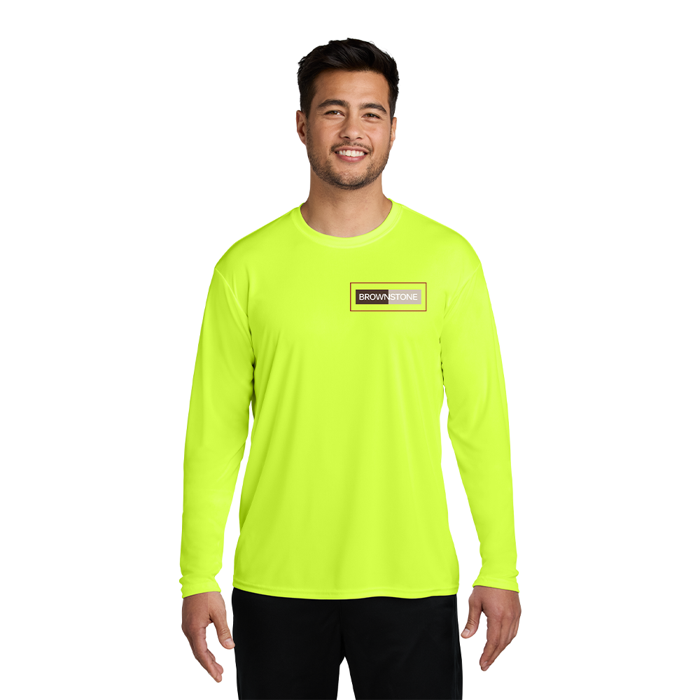 Port & Company® Long Sleeve Performance Tee - Neon Yellow