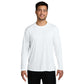 Port & Co™ Long Sleeve Performance Tee - White