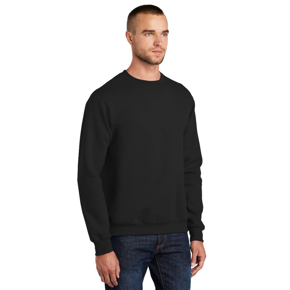 Port & Co™ Essential Fleece Crewneck Sweatshirt - Jet Black