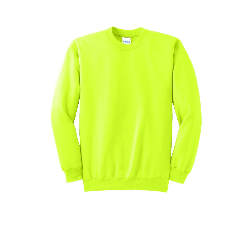 Port & Co™ Essential Fleece Crewneck Sweatshirt - Safety Green