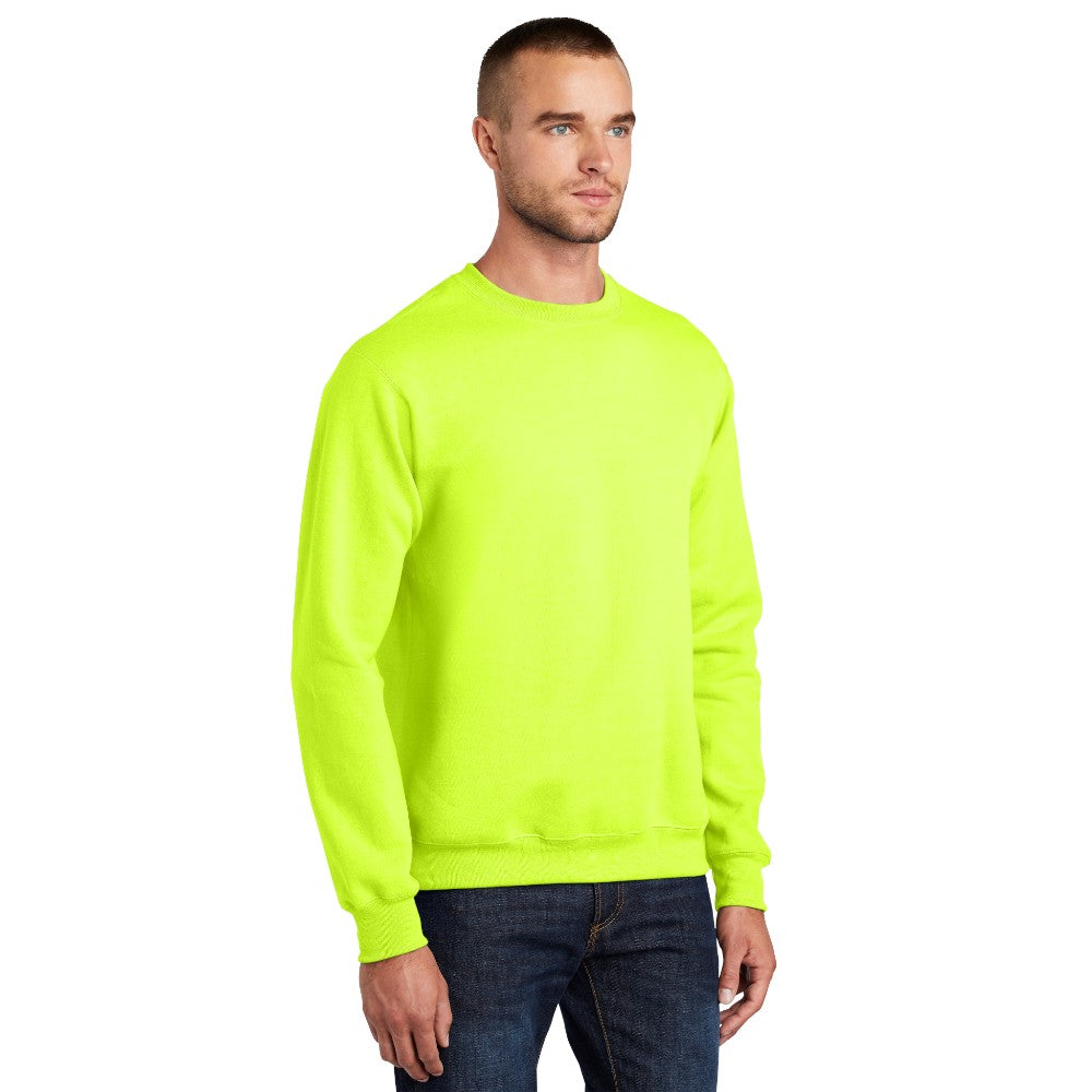 Port & Co™ Essential Fleece Crewneck Sweatshirt - Safety Green