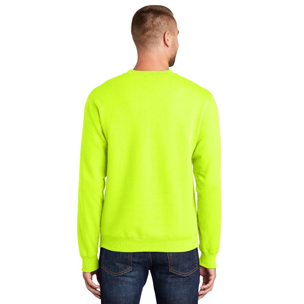 Port & Co™ Essential Fleece Crewneck Sweatshirt - Safety Green