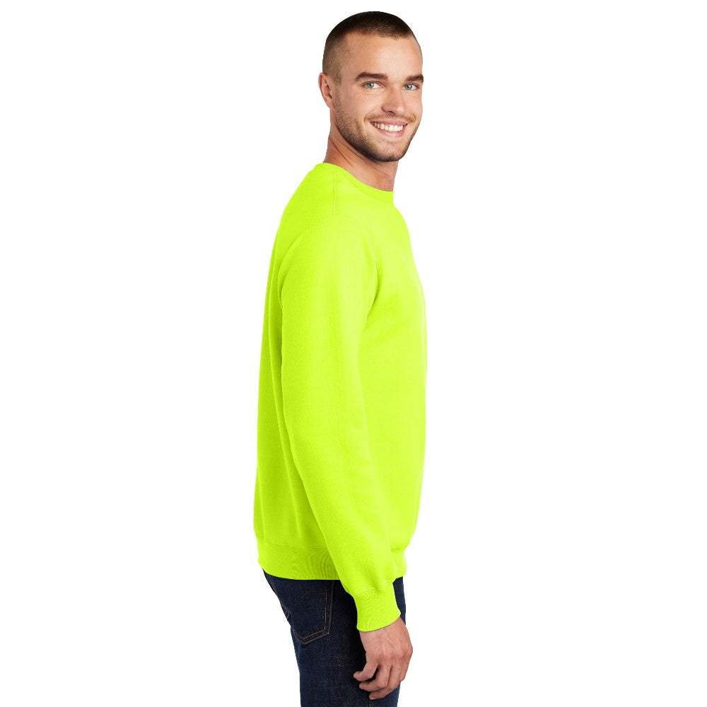 Port & Co™ Essential Fleece Crewneck Sweatshirt - Safety Green