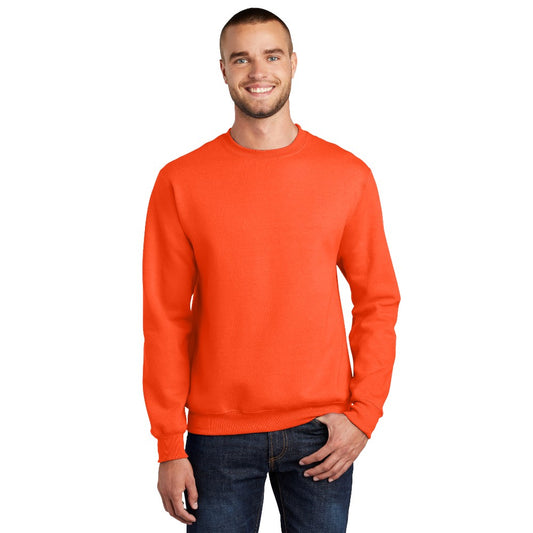 Port & Co™ Essential Fleece Crewneck Sweatshirt - Safety Orange