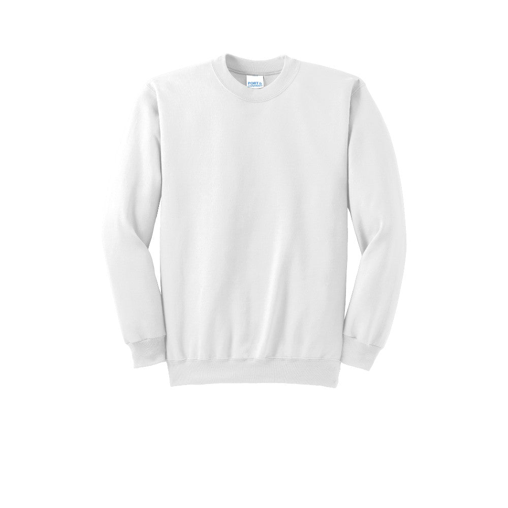 Port & Co™ Essential Fleece Crewneck Sweatshirt - White