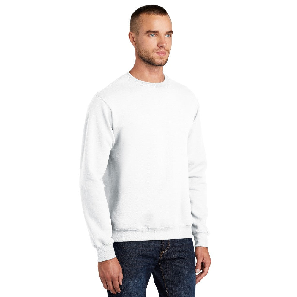 Port & Co™ Essential Fleece Crewneck Sweatshirt - White