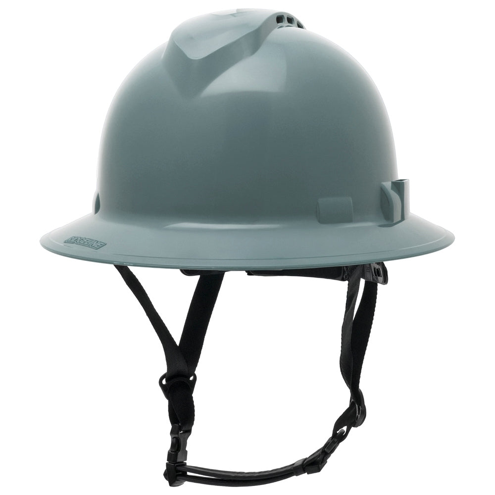 Pyramex HPT256110 Ridgeline T2 Full Brim Hard Hat - 6-Point Ratchet Suspension - Gray