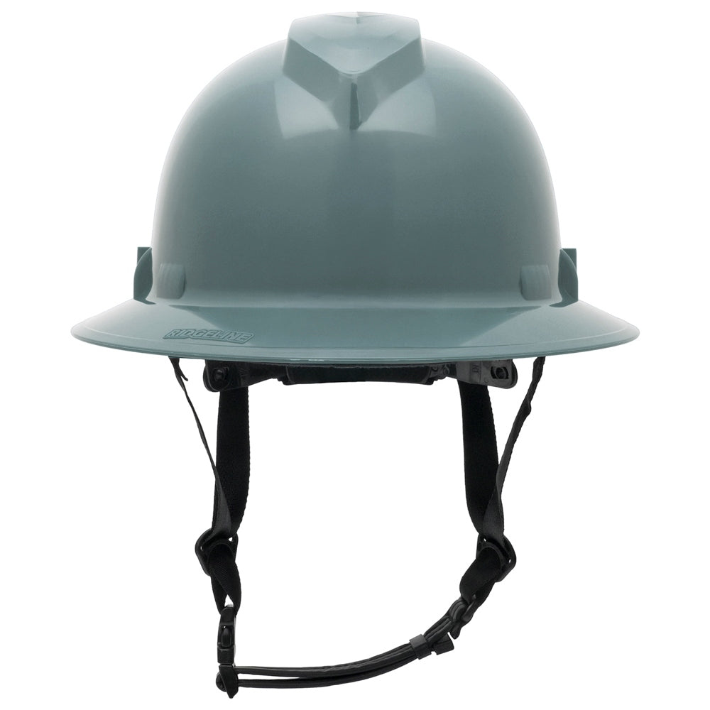 Pyramex HPT256110 Ridgeline T2 Full Brim Hard Hat - 6-Point Ratchet Suspension - Gray