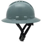 Pyramex HPT256110 Ridgeline T2 Full Brim Hard Hat - 6-Point Ratchet Suspension - Gray